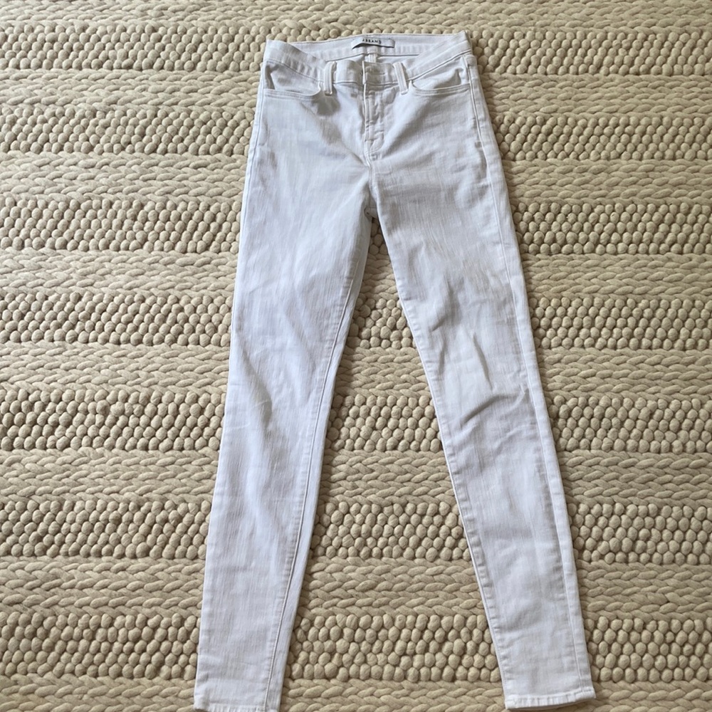 J Brand Maria White High Rise Skinny Jeans